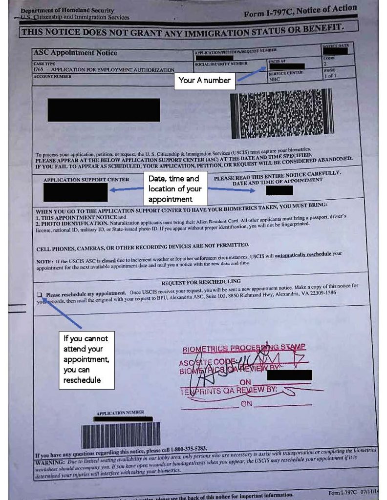 Work Permit Application Biometrics Appointment Resources For Asylum Seekers 9595