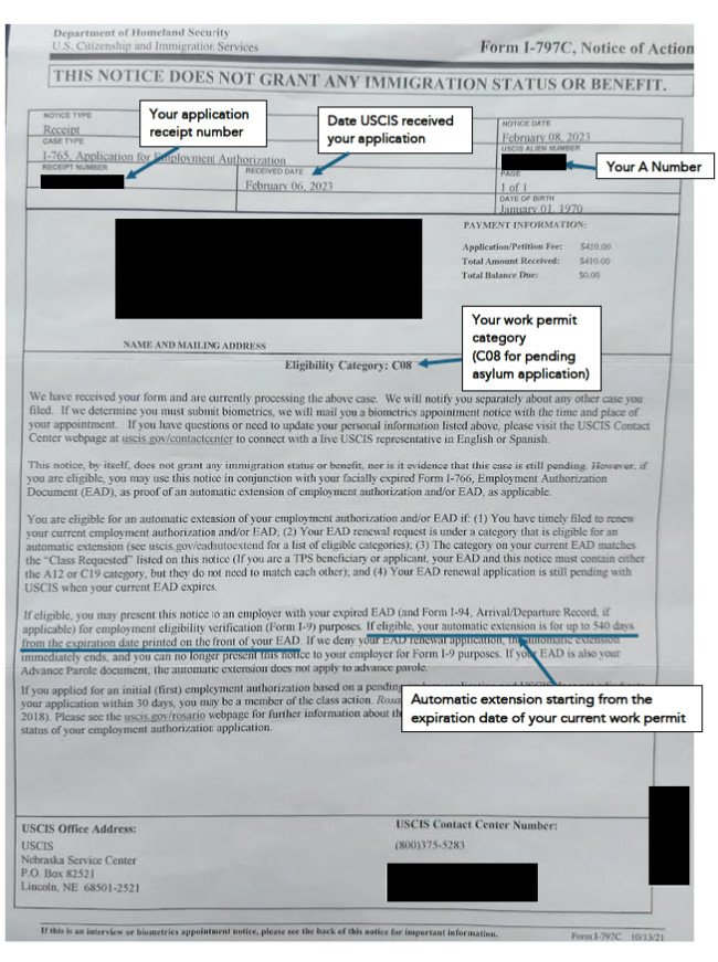 asylum application cover letter sample