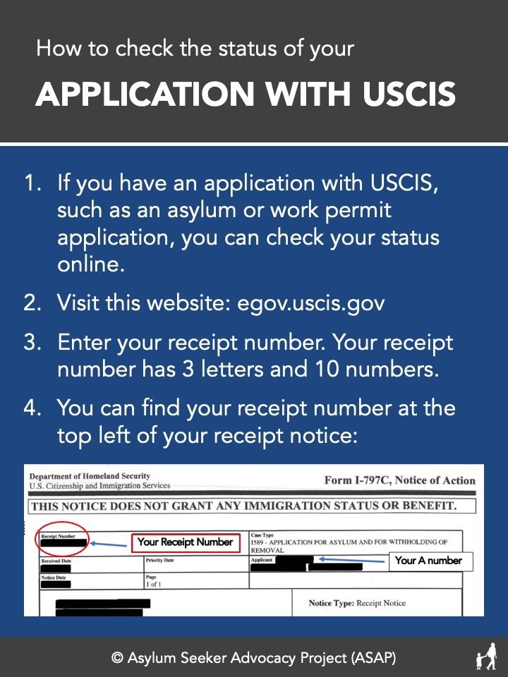 How to check the status of your case - Resources for Asylum Seekers